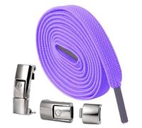 Genérico Knotless Shoelaces with Buckle, Unisex Elastic Shoelaces - Multipurpose with Metal Buckles for Running and Walking Activities in Various Occasions, purple, Consulte la descripción