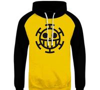 Generico Kraja Trafalgar Law with Chinese Sizes Take One Size Up Than Europe Anime Hoodie with Symbol Jolly Roger by The Heart Pirate Crew, Boys' Sweatshirt, L