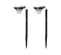 Generico Lámparas De Jardín, Luminarias Solares Inalámbricas Con Luz Cálida Juego De 2 Para Césped Entrada Porche Valla Balcón Terraza Pool Patio Y Deck | Luces Solares Para Exteriores Y Jardín,
