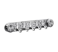 Generico Langreine Hook - 5 Rows Wall Hooks without Holes for Bathroom and Kitchen - Adhesive Towel Rail Without Trace in Doors and Shower - Non-Slip Organizer Type Storage Box (36 x 4 cm)
