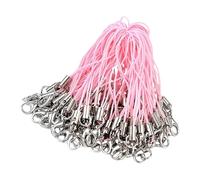 Generico Lanyard with Phone Pendant | 100 Pieces Lobster Clasp Bracelet | Lanyard Keychain for Smartphone - for Women and Men, Jewellery Making, Backpack, Keychain, riferimento alla descrizione