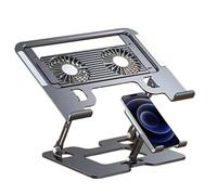 Generico Laptop and Phone Stand - Adjustable Height Stand for Computer and Phone with Ventilation, Cooling for Tablets, for Study Room Reading Meeting University