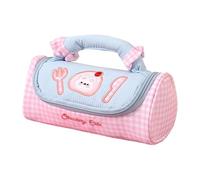 Genérico Large Capacity Pencil Case |, 21x8 Cm, 160 g | Cartoon Embroidered Pencil Case with Handle | Modern School Supplies for Girls, azul, Consulte la descripción, See description