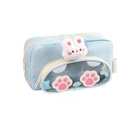 Generico Large Pencil Case for Pencils and Stationery - with Zipper for Animal Design Stationery, Makeup Organizer Bag | for Erasers Rulers Children Boys Teenagers Students Women Men, blue,