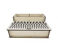 Generico Leather Craft Organizer - Wooden Storage Rack with 2 Slots and 103 Holes, Punching Storage Stand, Wooden Plier Rack | Durable