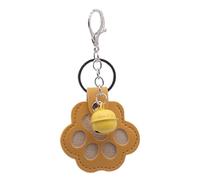 Generico Leather Key Ring | Pendant Memorial Pets Shaped | Pendant for Purse Wallet Backpack School Mirror Car Party Gift, Turmeric, Fare riferimento alla descrizione