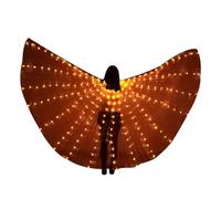Generico LED Butterfly | Belly Dance with Sticks for Adults, Belly Dance Costume Glow Cape Rainbow Wings with Telescopic Stick