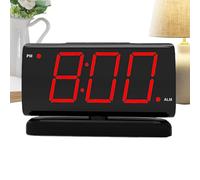Genérico LED Digital Clock, Rotating Desk LED Alarm with Red Digits Display - Modern Digital Clock, for Bedroom Bedside Table, Living Room, Kitchen, Apartment, Hotel, Office