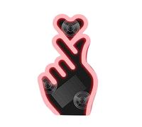 Genérico LED Mood Lights Neon Light Rechargeable Heart Shape with Solar Finger Triangular for Women Men Vehicle Bedroom Truck
