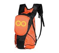 Genérico LED Motorcycle Backpack, Phosphorescent Backpack - Bag with Safe Glow Sports Accessory for Night Ride on Scooter Running Hiking Bike Camping Men Women, orange, Consulte la descripción, See