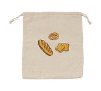 Genérico Linen Bread Bag - Reusable 36x29cm | Drawstring Homemade Bread Storage Bag, Pastry Loaf Keeper | Eco Friendly Food Storage Bags For Bakery Gift Kitchen Use, Horizontal Paragraph Two, Consulte