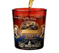 Genérico Liquor Cups Patriotic & Historical Long Lasting Cups | Old Fashioned Style Whiskey Glasses for Cocktails, Family Lovers, Birthday, Home Bar, Shop and Kitchen