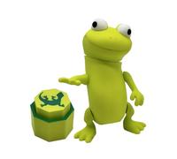Genérico Lizard Articulated Figure "Lizard Button" with Clicker Included - 12cm x 11cm - Viral Meme Doll - Includes Click Button - Original Lizard Meme Gift