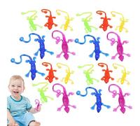 Generico Lizard Shaped Sticky Toys - 20 Piece Set Elastic Hand Elastics Crawler Crawler for Colorful Party Favors Easter Basket | Funny Sticky Lizard Set For