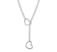 Genérico love necklaces for women gothic heart shaped necklace - chain necklace love necklace - gothic jewelry heart pendant love yoke necklace for girls girlfriend wife, Consulte la descripción