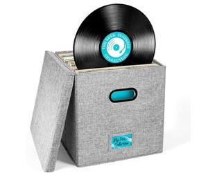 Generico LP Holder with Lid: Record Organizer, Stacking Record Holder, Vinyl Protective Box | Office Shelves, Gift Idea for Birthday, Christmas, Collectible Album