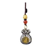 Generico Lucky Bag Rotating Pendant - Three Dimensional Key Rings with Chinese Character Design Element, Backpack Pendant Keychain with Secure Fastener Clip for Car | C, snake, Fare riferimento alla