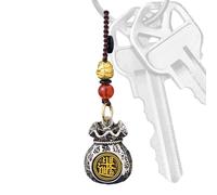 Generico Lucky Bag Rotating Pendant - Three Dimensional Key Rings with Chinese Character Design Element, Backpack Pendant Keychain with Secure Fastener Clip for Car | C, Ox, Fare riferimento alla