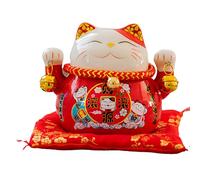 Generico Lucky Cat - Effortless Widely Applicable Safe, Maneki Neko Statue, Cat Characters, Ceramic Animals 4 5 | Multipurpose Outdoor Indoor Utility Unique Not Easy To Break