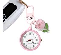 Generico Luminous Key Ring Watch | Cardboard Pendant Clock for Bag - for Backpacks, Handbag, School, Daily Travel Outdoor