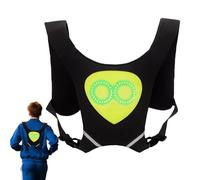 Genérico Luminous Reflective Vest for Runner | Running Vest with | LED - Rechargeable Safety Equipment Cycling Accessory for Men Women Child Hiking