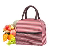 Genérico Lunch Bag - Portable and Reusable Striped Tote - Thermal Lunch Box - for Men, Adults, Children, Work Office, School, Travel, Camping, Outdoor Picnic