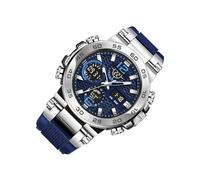 Generico Luxury Men's Watches - Wrist Watch 24x4.8x2cm | Multifunction Watch ALA, Digital Analog Watches for Sports, Casual, Formal, Office, Daily Commuting, Silver Blue, Please refer to the