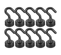 Generico Magnetic Hooks | 10 Pieces for Wall Mounting - Extra Strong Metal Hooks | for Kitchen Bathroom Fridge Garage Home School Cupboard Garland Towel Tools