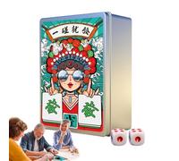 Genérico Mahjong Card Set: Complete Set for Traditional Mahjong Game | High Quality and Durable Poor with Beautiful Design | Perfect for Family Fun, Night Games,