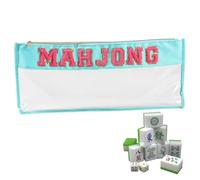 Generico Mahjong Storage Bag - Transparent Waterproof Protective Holder | Transparent Tile for Study, Outdoor, Daily Play Evening, Backyard, Adults, Competition, Camping,