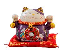 Generico Maneki Neko Statue - Ceramic Lucky Cat | Ceramic Figurine - Decorative Art Piece With Adorable Ears And Paws Symbolizing Good And Prosperity For The Home Or