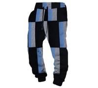 Generico Medieval Renaissance Pirate Trousers for Men Vintage Trousers Inspired by Norse Mythology Breakdance Trousers with Graffiti 3D Street Art Sports and Fitness, blue, XXL