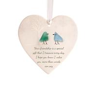 Generico Memorial Christmas Ornaments Decorations Xmas Tree Baubles- Wooden Hanging Love Heart Plaque ChristmasRemembrance Mum Dad Nan Friend -Merry Christmas in Heaven Memory to Remember Loved Ones