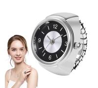 Genérico Men Women Watchs Finger Strighty - Rings Clock Finger - Simple Round | Comfortable Cool Rings for Men Girl Girl | Novelty Creative Ring, Cool Ring for H, Black, Consulte la descripción