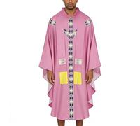 Generico Men's Shepherd Robe | Catholic Church Priest Costume, Priest Costume with Embroidery, for Men Cosplayer Wedding Carnival Stage Party Photoshoot Holiday