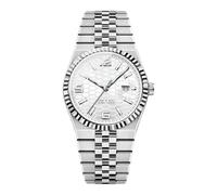 Generico Men's Watch - Modern Watch in Stainless Steel | Lightweight Resistant Accessory with 3D Structured | 40 mm Slim Sports Wristwatch, For, White, riferimento alla