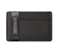 Generico Men's & Women's Minimalist Slim Wallet - Crazy Horse Leather, 7 Card Slots, Coin Pocket, Unisex Adults, Handcrafted Design, Coffee Color