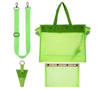 Genérico Mesh Organizer with Magnetic Closure | Crochet Project Storage | Portable Knitting Holder for Outdoor School Gift for Girlfriend, Wife, Friend, Her, verde, Consulte la descripción