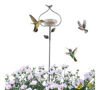 Genérico Metal Bird Bath | Garden with Stake - Drinker and Outdoor Bath for Birds, for Bathing, Feeding, Drinking, Landscaping, Rural Style, Patio, Terrace Lawn