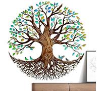 Generico Metal Tree Wall Art - Hanging Tree Wall Sculpture - Multi-coloured Leaves Sculpture for Kitchen Living Room Office Garden Indoor Home Outdoor