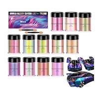 Genérico Mica Powder - 12 Colours x 5 g Pearlescent Pigment for Epoxy Resin | Powder for Soap, Paint, Jewelry, Enamel, Candles, Bath Bombs, Car, Ceramics and Clay