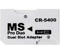 Generico Micro SD to Memory Stick Adapter Memory Card Holder for PSP Micro SD 1MB-128GB Memory Stick Pro Duo (1 Pieces(PCS) Dual Slot - White