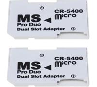 Generico Micro SD to Memory Stick Adapter Memory Card Holder for PSP Micro SD 1MB-128GB Memory Stick Pro Duo (3 PCS) Dual Slot - White