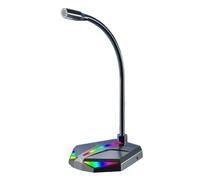 Genérico Microphone PC, Équipement PC Audio Domestique Adjustable Avec Lumière | Microphone D'enregistrement | Pour Les Jeux Home Studio Chat Diffusion Podcast Streaming