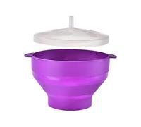 Generico Microwave Hot Air Popcorn Maker - Silicone 12cm | Microwave Popcorn Maker Heat Resistant Microwave opcorns Maker | Reusable with Lid for Kitchen Restaurant
