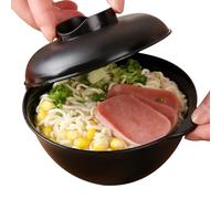 Genérico Microwave Ramen Bowl with Lid, Microwave Safe Ramen Bowl - Instant Noodle Bowl with Lid,Heat Resistant Making Bowl, Large Capacity Noodle Bowl P