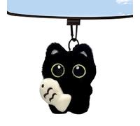 Generico Mignon Chat Key Holder | Cat-Ctats en Logus | Plush Black Cat Pendant 3.15 Inch with Bag for Ghost Fish | Sweet Cotton Play Gift, A, Fare riferimento alla descrizione