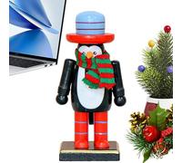 Generico Miniature Christmas Figurines | Nutcracker Wooden Festival Table Decorations, Sculpture Shelf Decor Desk for Collectors Living Room Bedroom Dining Room Study Bathroom