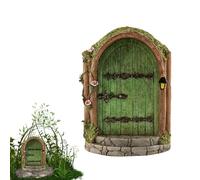 Genérico Miniature Door - Hand Painted Wooden Tree Decor for Gardens and Rooms | Realistic Forest Design with Creepers and Welcome Sign | Magic for Us