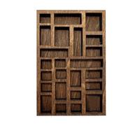 Genérico Miniature Shadow Display Shelf - Freestanding Curiosities Wall Mounted Rustic Farmhouse 25 Compartments Figure Collection Storage | Gift